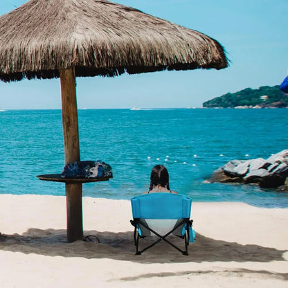 Silla de playa baja para carpa de playa/refugio y camping/mochileros ultraligeros al aire libre, sillas reclinables plegables con portavasos/S