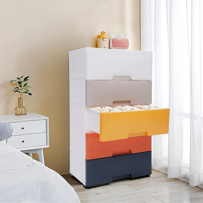 New Drawers Dresser  Plastic Cabinet Stackable Vertical 5 Drawers Tower Clothes  Small Chest Closet  Bedroom