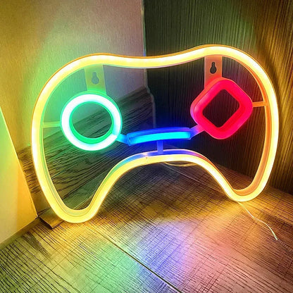 Enseignes au néon pour décoration murale de chambre à coucher, interrupteur alimenté par USB, lumière néon LED pour salle de jeux, salon, salle de jeux pour adolescents, décoration