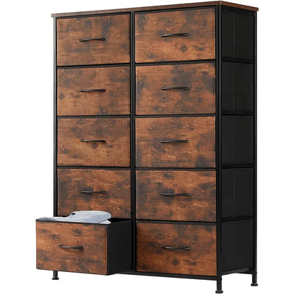 Dresser for Bedroom with10 Drawers, Fabric Storage Tower-Organizer Unit for Bedroom, Living Room,  Closets & Nursery Dresser