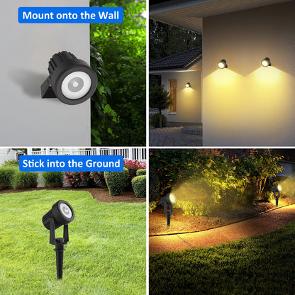 Lampe LED solaire d'extérieur 3000K/6000K/RGB, projecteur solaire de jardin, lampe murale solaire étanche IP65