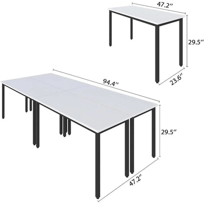 Ensemble de chaises de table de conférence, table et 10 chaises, ensemble de bureau et de chaise d'ordinateur pour ensemble de mobilier de bureau de salle de réunion