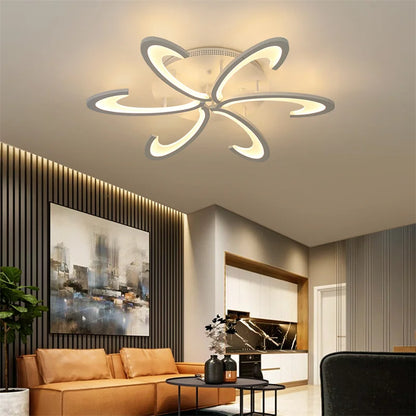 Modern Acrylic Led Chandelier Indoor Bedroom Living Room Dimming Plafond Kitchen Lighting Fixtures Pendant Light Lustres Decor