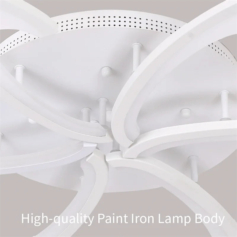 Lámpara de araña LED acrílica moderna para interiores, dormitorio, sala de estar, plafón de atenuación, accesorios de iluminación de cocina, luces colgantes, lustres de decoración