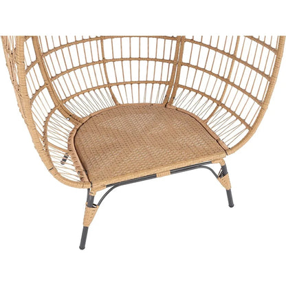 Chaise suspendue en forme d'œuf, avec 5 coussins, coussins de pieds réglables, coussins résistants aux UV et à l'eau, chaise d'extérieur en forme d'œuf