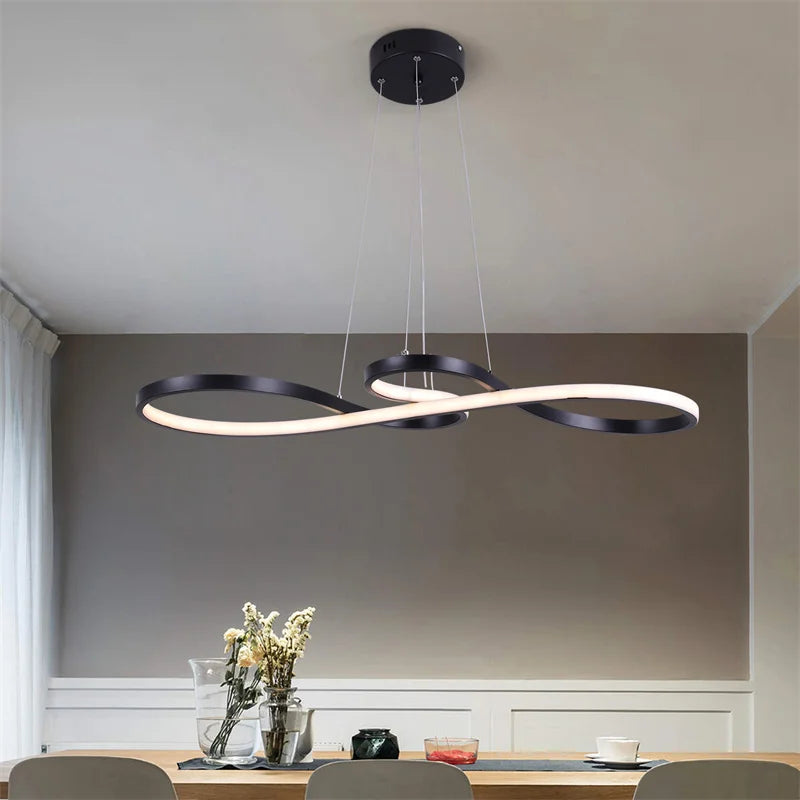 Modern Pendant Light With Remote Dimmabl Decor Living Room Chandeliers Led Simple Luminaire Dimming Kitchen Florarium Fixtures