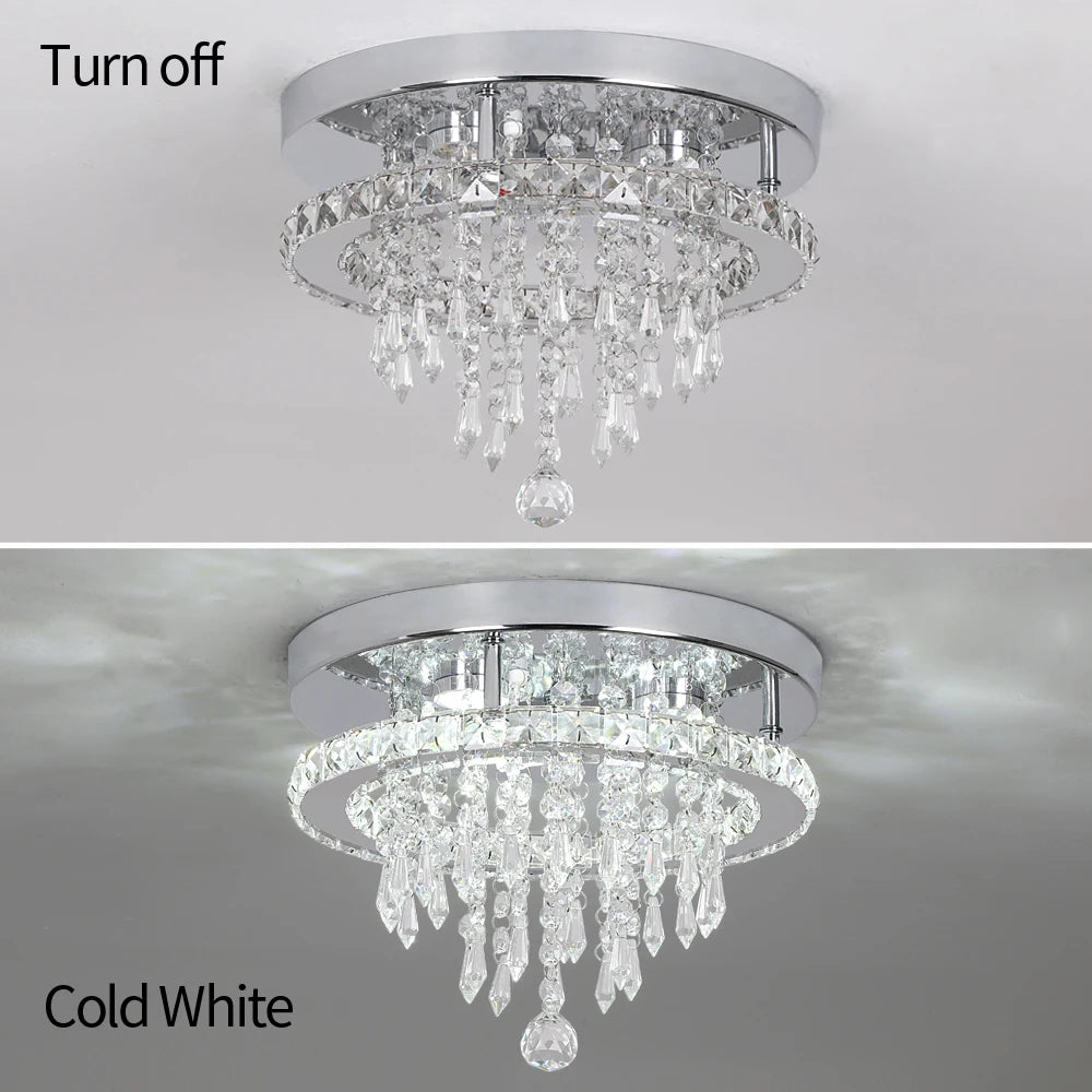 Modern Ceiling Lamp Crystal Led Sun Moon Design Chandelier Pendant Light Luminaire Fixtures Living Dining Room Bedroom Decor