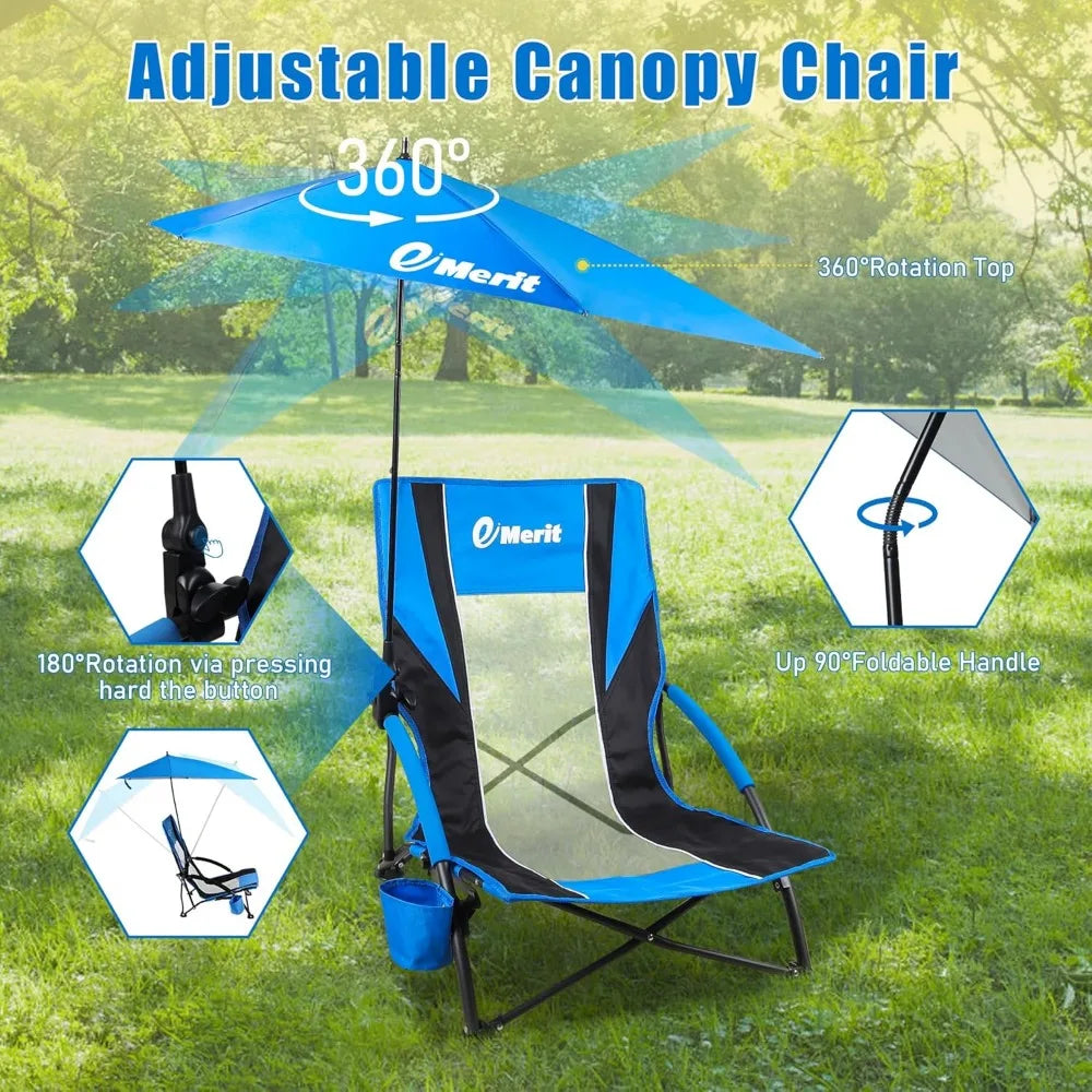 Chaise de plage en bandoulière avec chaises de plage basses pour adultes Chaise de camping pliable avec porte-gobelet Chaise Plage Chaises De Plage