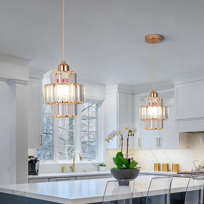 Modern Crystal Kitchen Island Led Chandelier Nordic Pendant Lighting Ceiling Lamp Living Dining Room Decor Indoor Hangin Fixture