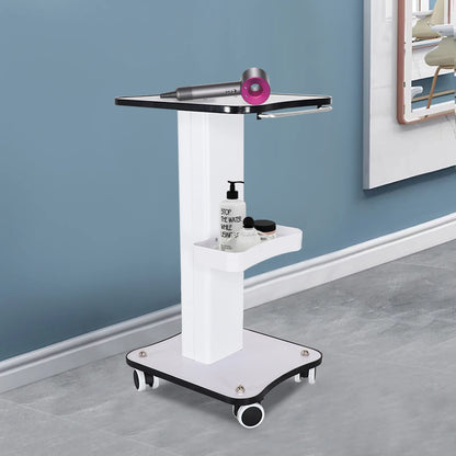 Beauty Salon Stand Rolling Trolley Cart SPA Beauty Storage Equipment Machine Holder Organizer 3 Tier with Push Handle