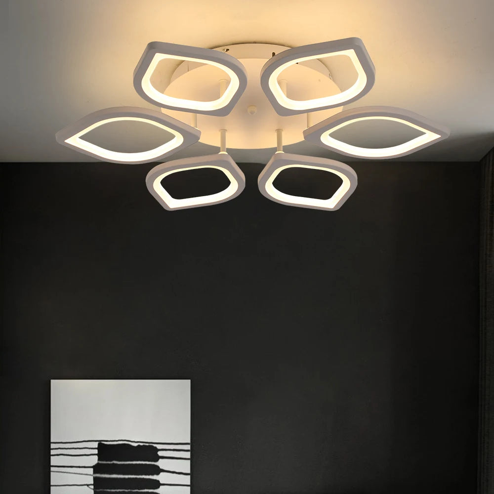 Plafonnier LED moderne en acrylique, éclairage d'intérieur, luminaire décoratif de plafond, idéal pour un salon, une chambre à coucher ou une cuisine