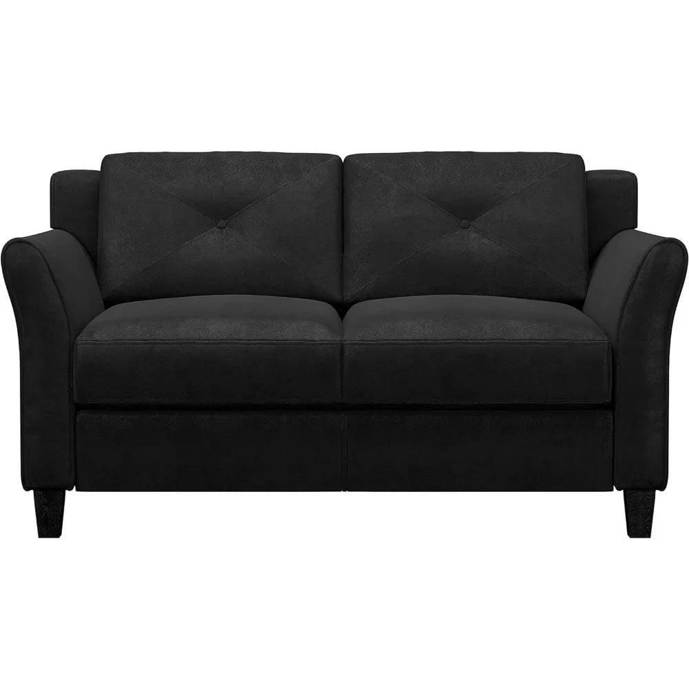 Living Room Sofa Seat Black Furniture Home, Loveseat Sofa