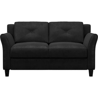 Living Room Sofa Seat Black Furniture Home, Loveseat Sofa