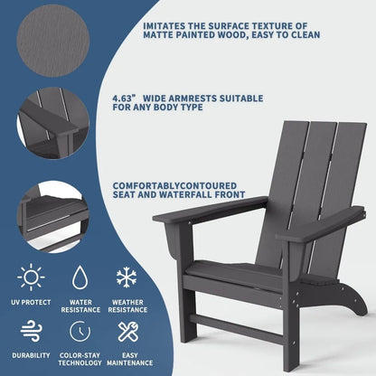 Outdoor Chair, Slate Gray, Outdoor Chair