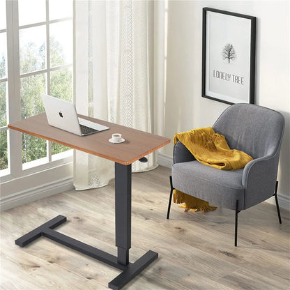 Grand bureau à roulettes pour ordinateur portable, support de table réglable en hauteur pour plateau de chevet d'hôpital américain