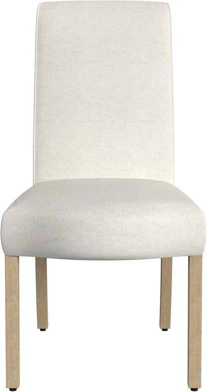 Classic Parsons Dining Chairs, Cream Textured Woven(Set of 2)