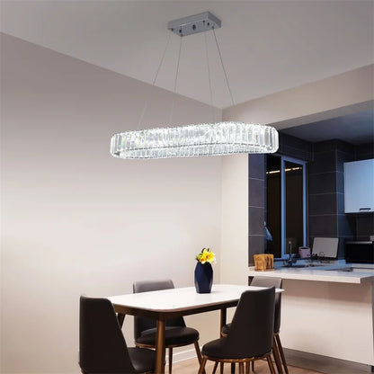 Modern Crystal Chandelier Dining Room Decor Pendant Hanging Light Fixtures For Living Room Ceiling Lamp Lustre Home Decoration