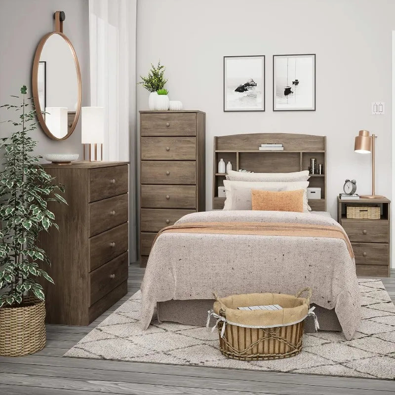 Commode haute blanche Astrid : 16 po P x 20 po L x 52 po H, commode à 6 tiroirs pour chambre à coucher par Prepac - Commode parfaite pour les grands espaces