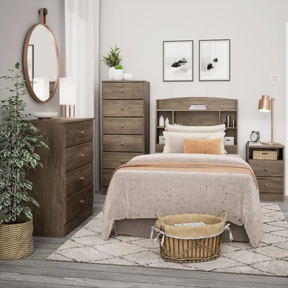 Commode haute blanche Astrid : 16 po P x 20 po L x 52 po H, commode à 6 tiroirs pour chambre à coucher par Prepac - Commode parfaite pour les grands espaces