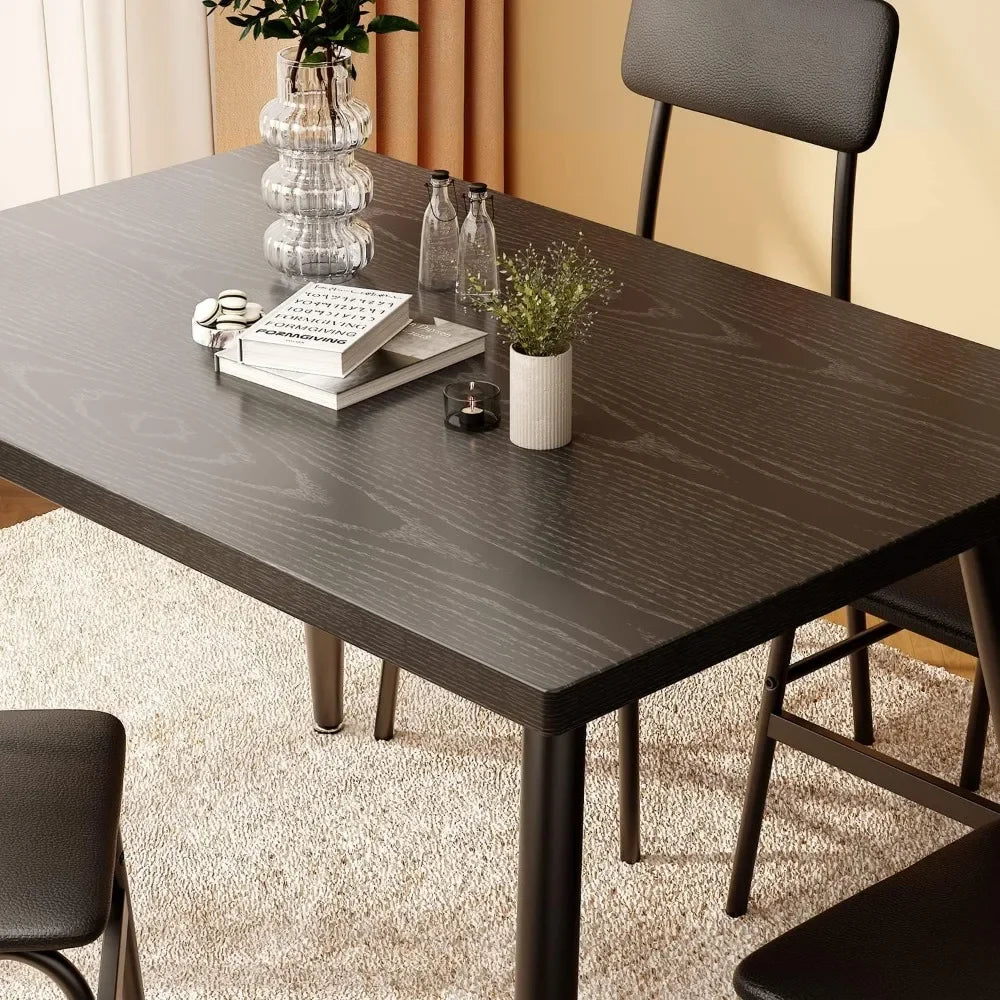 Mesa de comedor de cocina con 4 sillas para espacios pequeños Mesas y sillas de comedor Juego de comedor para apartamento Muebles para dormitorio