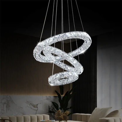 Modern Pendant Light Nordic Luxury K9 Crystal Led Chandelier Living Dining Room Ceiling Lamp Luminarie Chambre Home Decor Fixtur