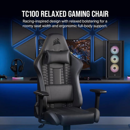 Gray and Black Gamingchair One Size Computer Chair TC100 Relaxed Gaming Chair Office Chairs Gamer Armchair Ergonomic Furniture