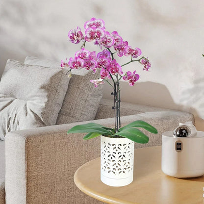 Pots à orchidées avec trous, pot à orchidées en céramique de 4 pouces pour rempotage, pot de fleurs pour intérieur et extérieur, respirant