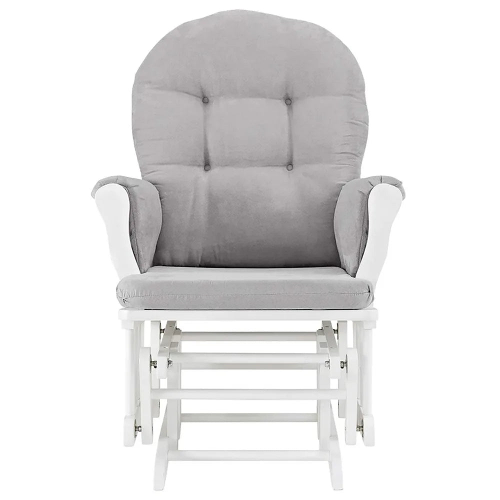 Fauteuil inclinable et repose-pieds Windsor Angel Line, naturel et gris