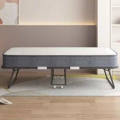 Cama plegable con colchón de esponja viscoelástica, portátil, para invitados, para acampar, suave, acolchada, plegable, para dormir, para viajes, ligera, duradera y compacta