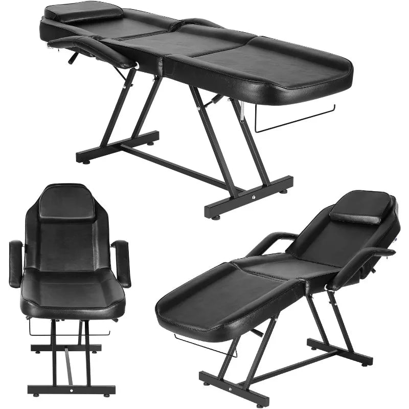 Mesa de masaje facial, silla ajustable para tatuajes con cama de peluquero gratuita, silla de spa, equipo de masaje para salón, cama para tatuajes, silla de salón