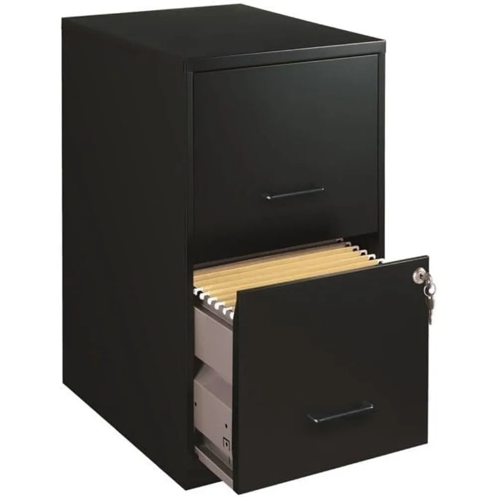 2 Drawer Letter File Cabinet in Black