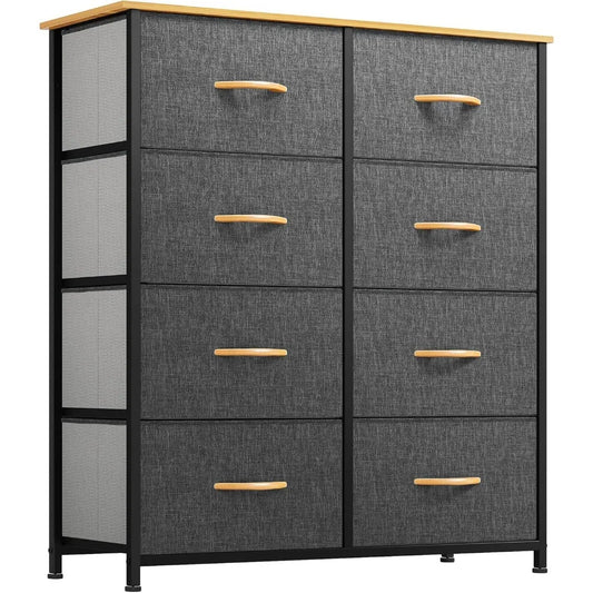 8-Drawer Fabric Storage Tower Organizer Unit Multicolor Bedroom Living Room Hallway Closets Steel Frame