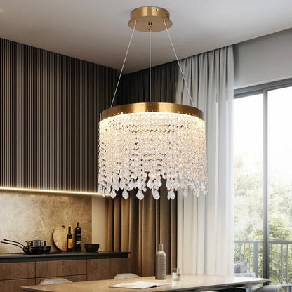 Modern Crystal Pendant Lighting Led Ceiling Lamp Kitchen Island Chandelier Nordic Living Dining Room Home Appliance Fixture