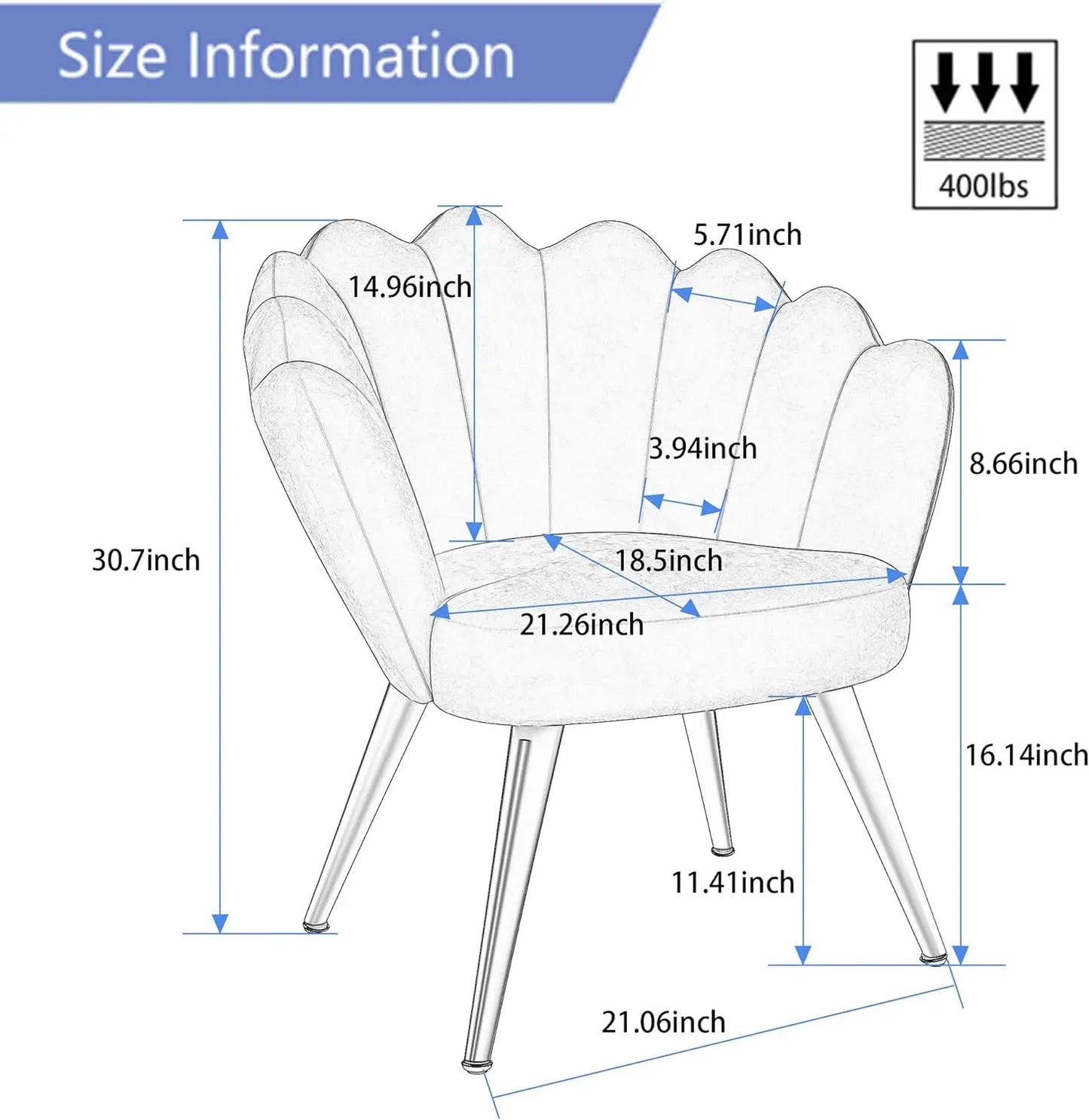 Mid Century Velvet Living Room Chair Accent Chairs, Upholstered Vanity Chair for Makeup Room, Modern Barrel Arm Chair