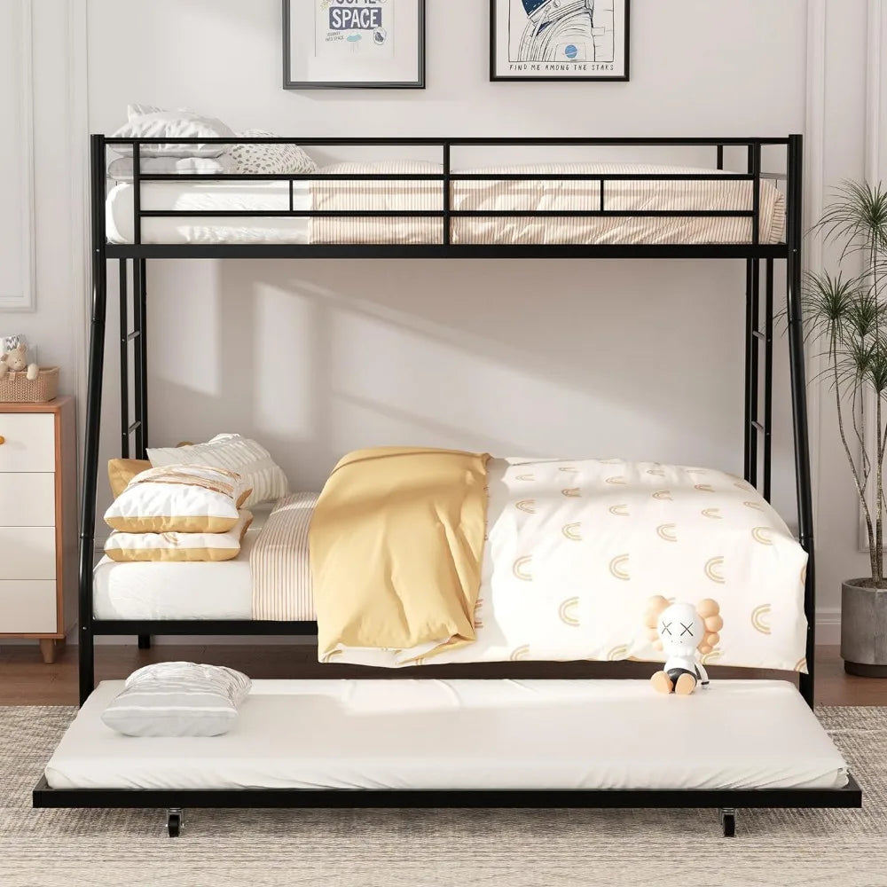 Loft Bed Full Size with Desk and Storage Shelves, Full Bed Frame with 2 Side Ladders for Kids, Teens Adults, Spcace-saving