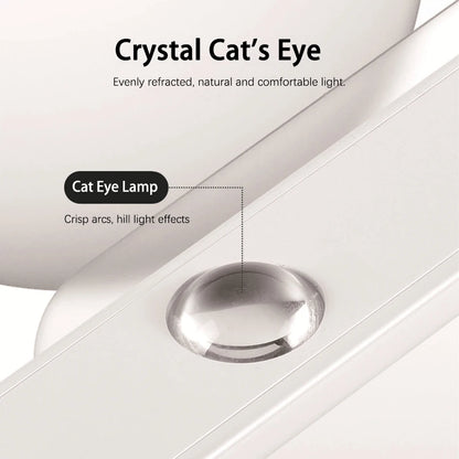 Cat's Eye Wireless LED Motion Sensor Light, Night Light, C-Type Rechargeable, Cabinet, Wardrobe Light, Kitchen, Stair Backlight