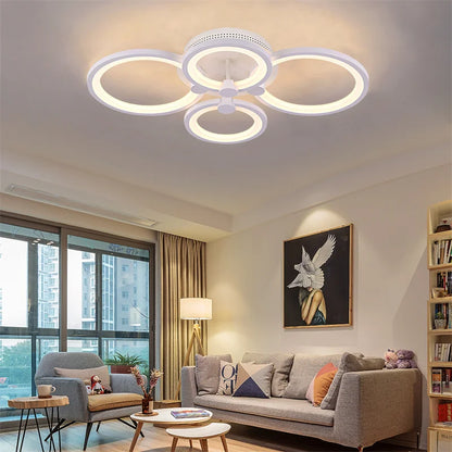 Modern Interior Acrylic Ceiling Lamp Pendant Lamp Living Room Bedroom Led Chandelier Decor Lighting Fixtures Dimming With Remote