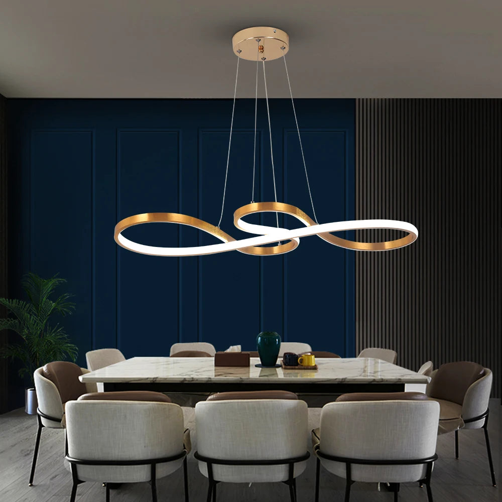 Lampe suspendue moderne en acrylique nordique, plafonnier à LED, design artistique, luminaire suspendu minimaliste pour salle à manger, intérieur