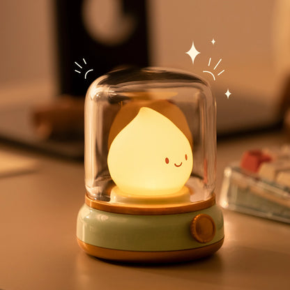 BANDIAN Mini lampe de bureau LED mignonne lampe de nuit créative USB rechargeable lampe de table de dessin animé portable pour bar décoration de la maison chambre d'hôtel