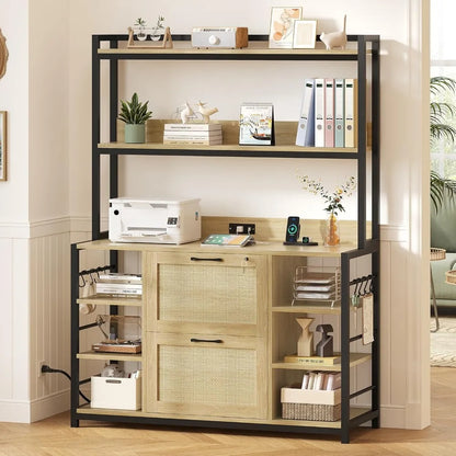 File Cabinets with Charging Ports, Vertical File Cabinets with Locks for Home Offices, and File Cabinets with Open Storage Racks