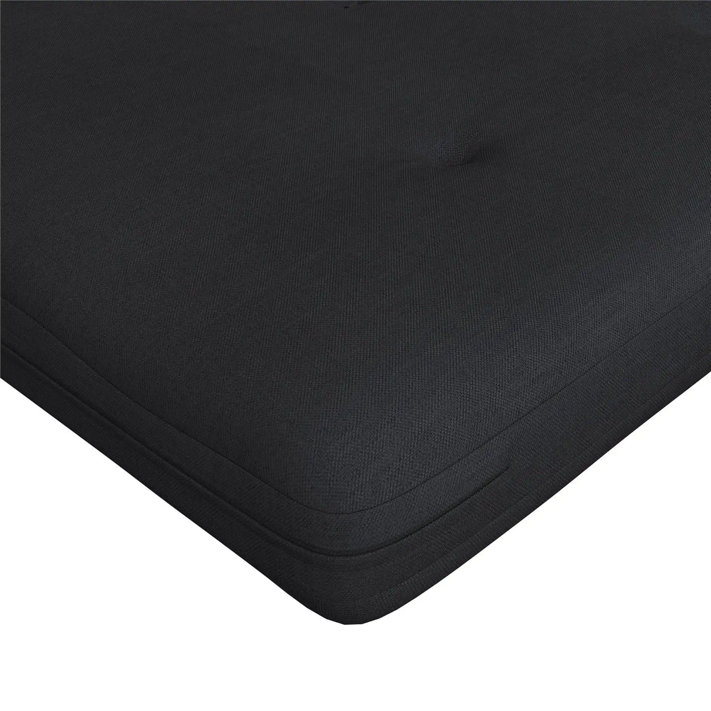 Matelas futon de 6 pouces avec housse capitonnée et rembourrage en polyester recyclé, lit double, lin