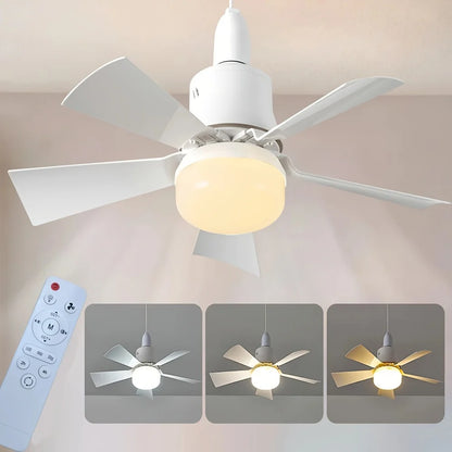 1/2pcs Dimmable LED Ceiling Fan Lamp, Remote adjustable wind speed 2-in-1 Fan and Light bulb for Bedroom Living Dining Room Home