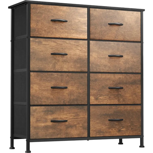 8-Drawer Fabric Dresser, Furniture Storage Tower Cabinet, Organizer for Bedroom, Living Room, Hallway