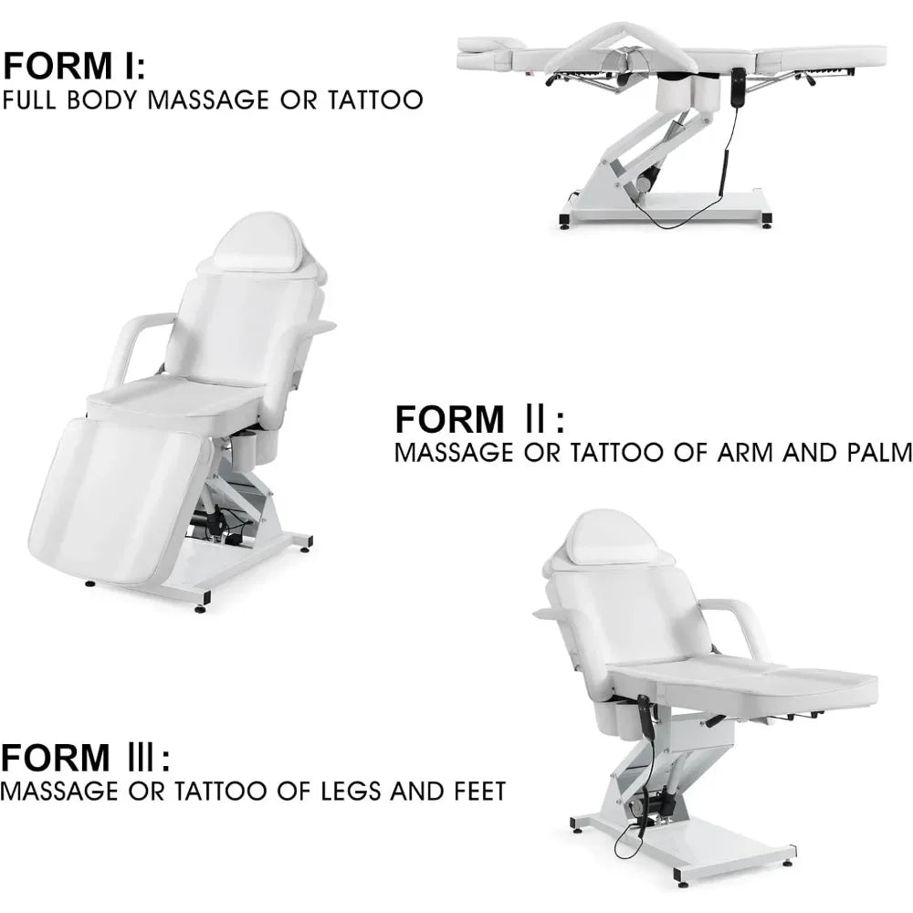 Table de massage pour les mains d'artiste Lit de massage électrique à hauteur réglable Lit facial Lit pour cils