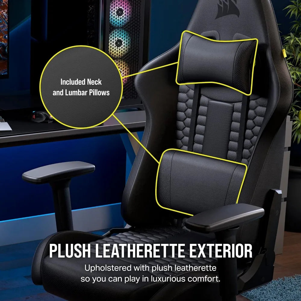 Gray and Black Gamingchair One Size Computer Chair TC100 Relaxed Gaming Chair Office Chairs Gamer Armchair Ergonomic Furniture