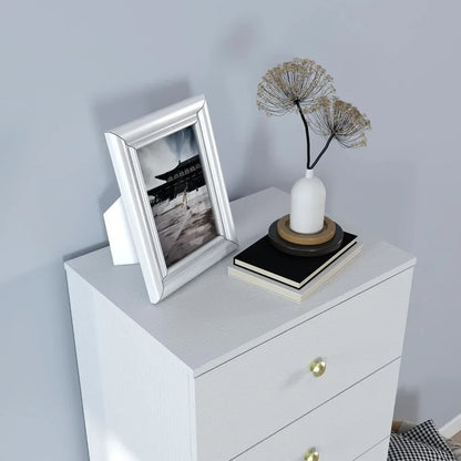 Chest of Drawers in the Bedroom Furniture Modern 6 Drawer Vertical Dresser Toilet Furniture Makeup Table Entryway (White) Office