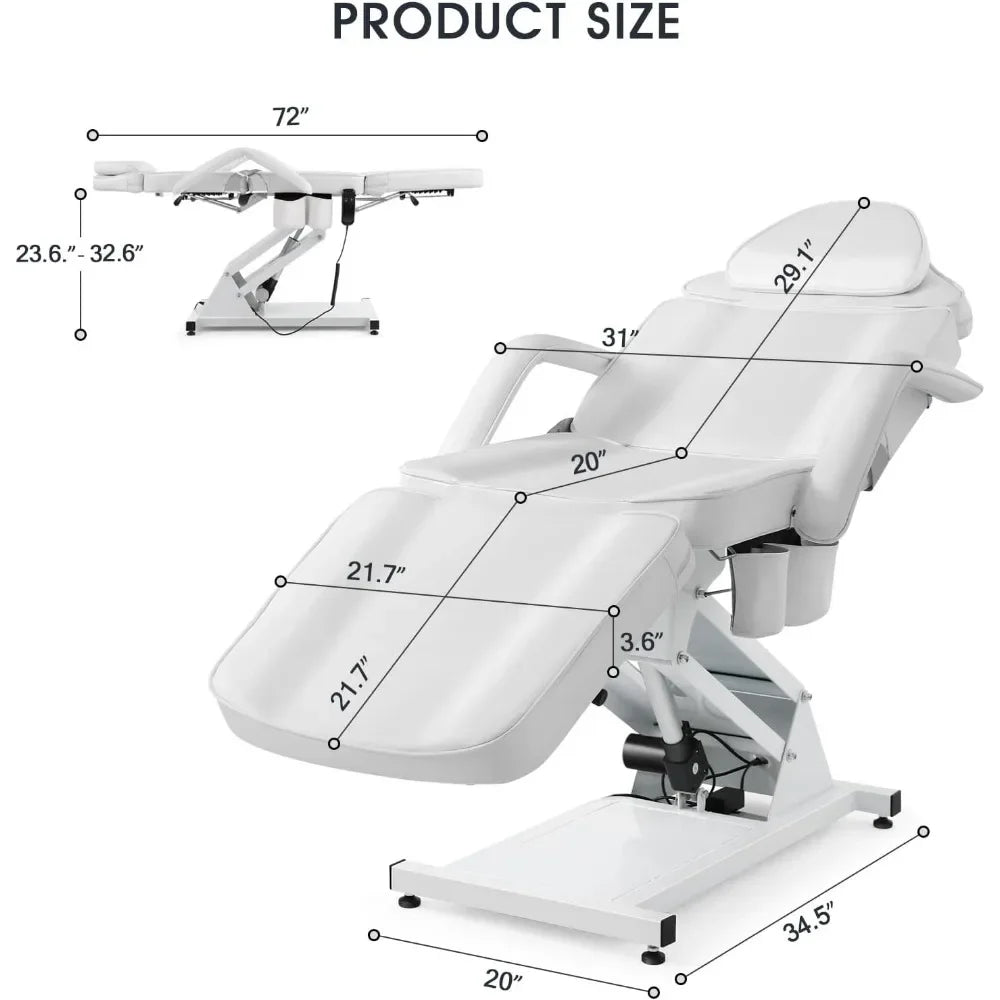 Table de massage pour les mains d'artiste Lit de massage électrique à hauteur réglable Lit facial Lit pour cils