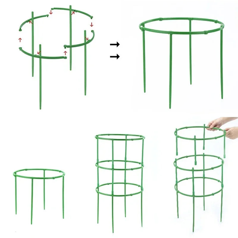 Pila de soporte para plantas, soporte semicircular para jardín, soporte para flores, jaula para cultivo de plantas, varilla de fijación para enredaderas, soporte para trepar, soporte para estacas, herramienta para bonsái, nuevo