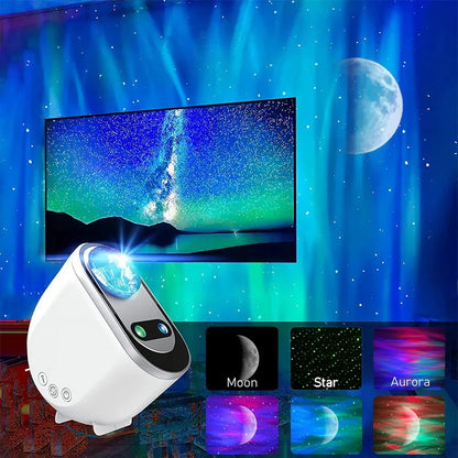 Aurora Borealis Starlight Projecteurs LED Galaxie Étoile Atmosphère Galaxie Veilleuse Maison Chambre Ciel Lune Lampe Décoration Chambre Cadeau