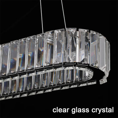 Modern Crystal Chandelier Dining Room Decor Pendant Hanging Light Fixtures For Living Room Ceiling Lamp Lustre Home Decoration